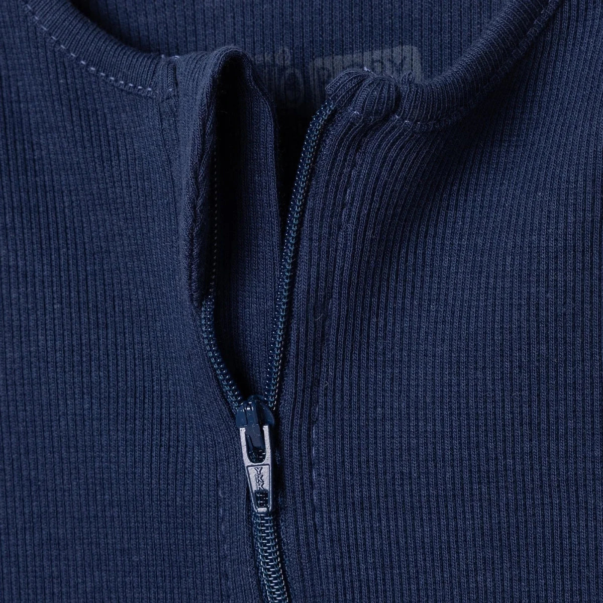 HelloBaby Zip-Up Ribbed Baby Sleepsuit with Feet (Newborn to 6-9 Months) - Dark Blue Dark Blue - ebebek