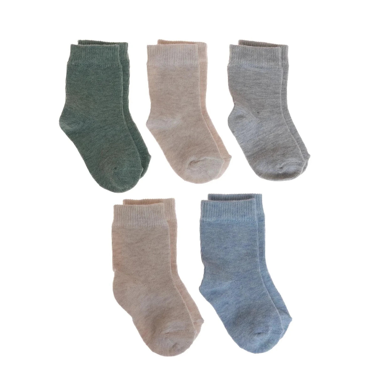 HelloBaby 5 Pack Ankle Baby Socks (Newborn to 4-5 Years) Light Brown - ebebek