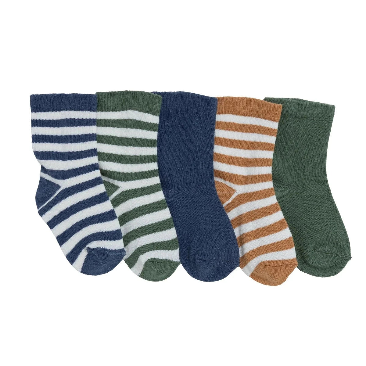 HelloBaby Striped 5 Pack Ankle Baby Socks (Newborn to 4-5 Years) Navy Blue - ebebek