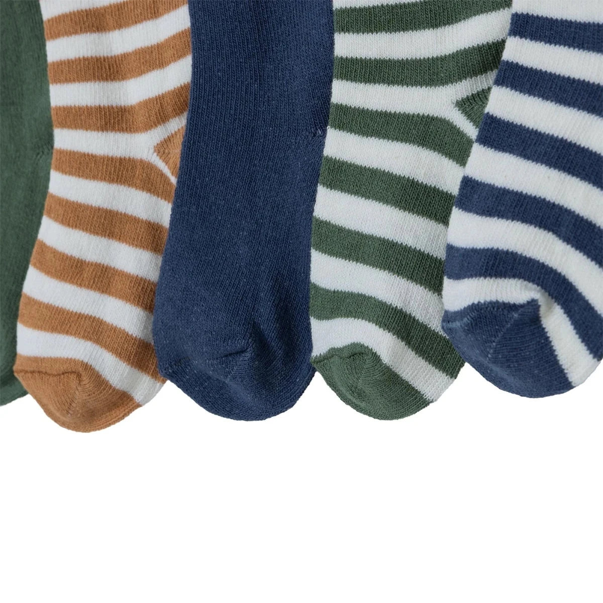 HelloBaby Striped 5 Pack Ankle Baby Socks (Newborn to 4-5 Years) Navy Blue - ebebek