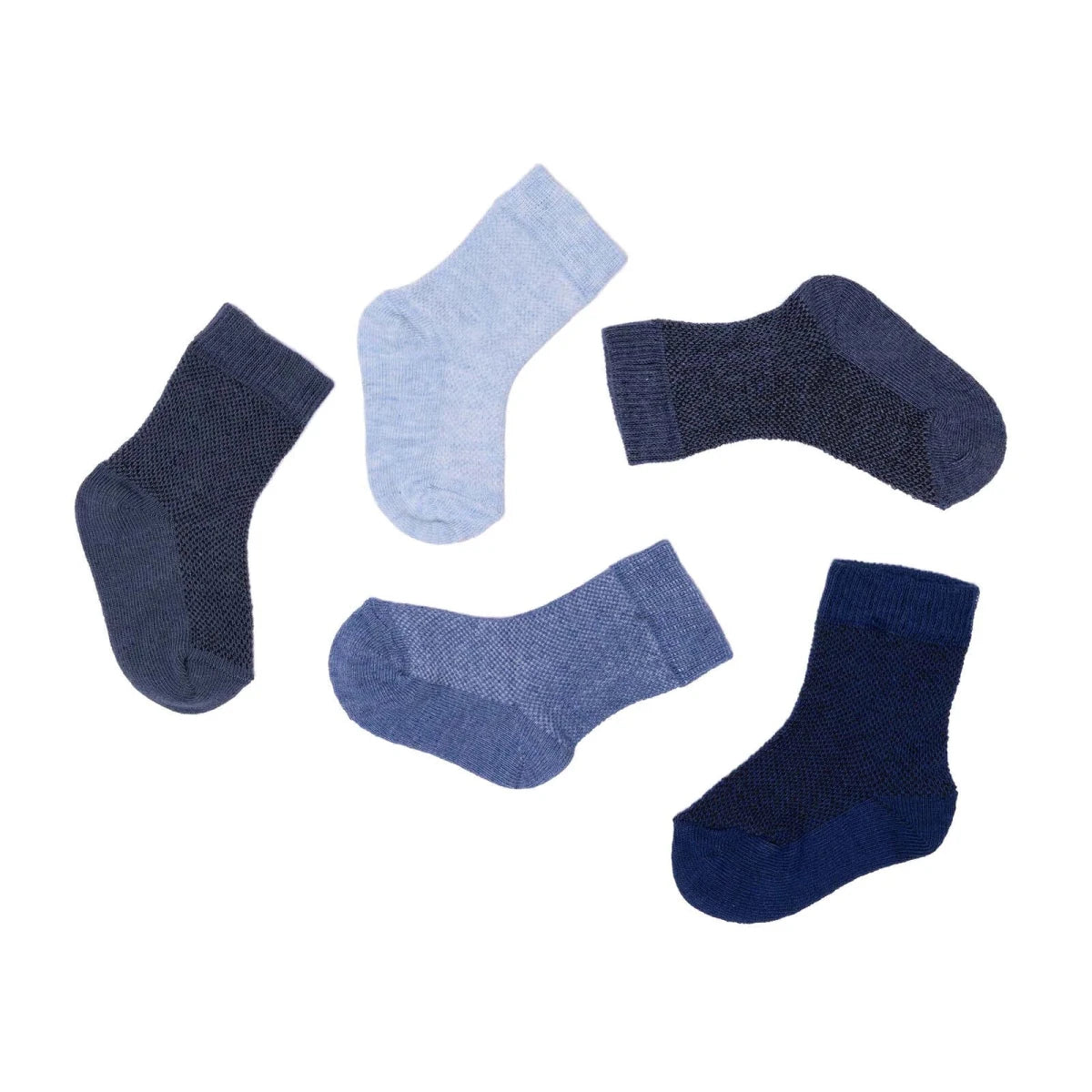 HelloBaby 5 Pack Ankle Baby Socks (Newborn to 4-5 Years) Deep Teal - ebebek