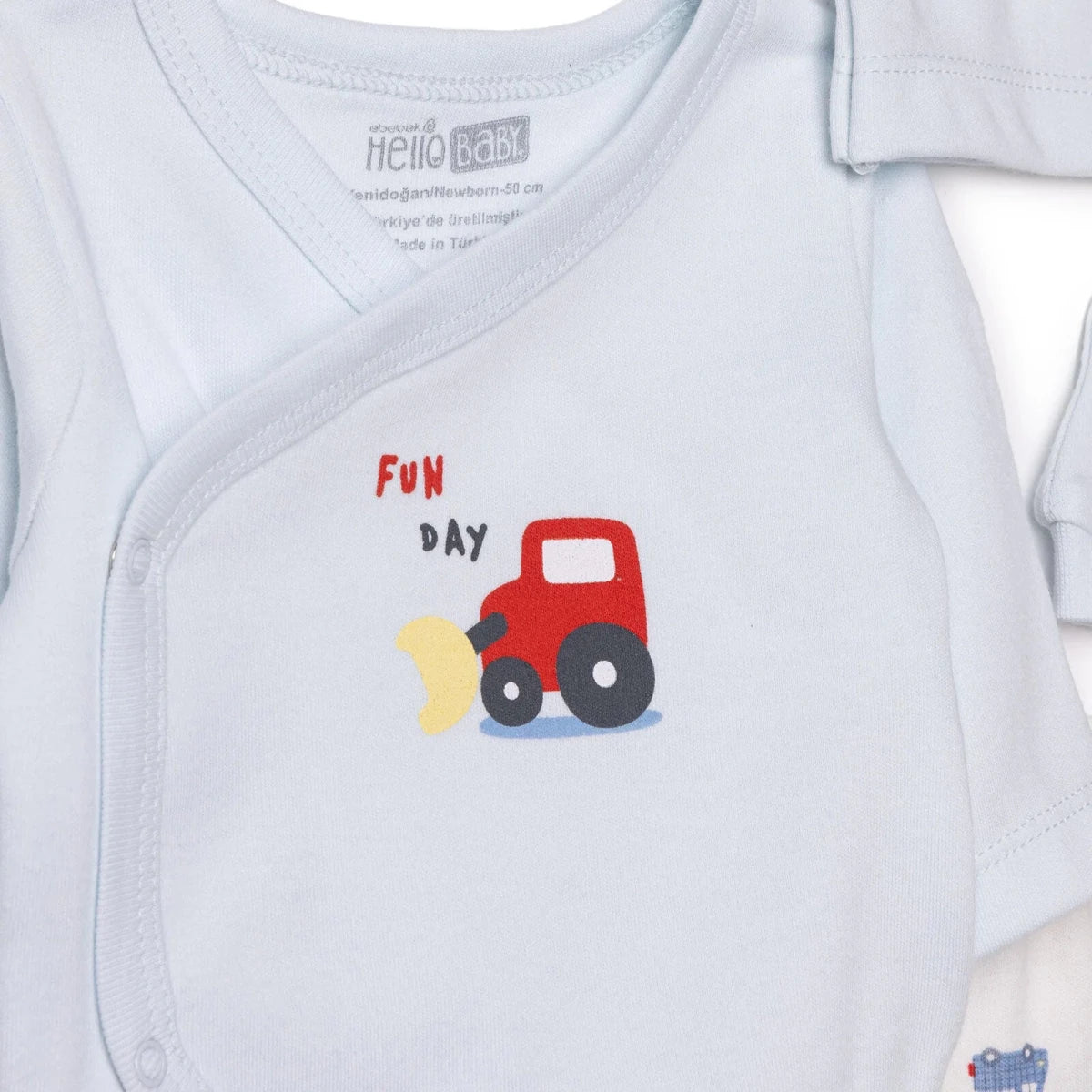 HelloBaby 5 Piece Car Print Baby Hospital Bag Set (Newborn) Ecru - ebebek