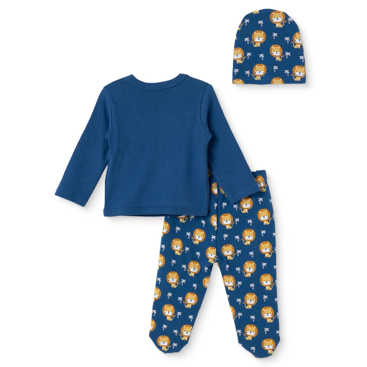 HelloBaby Vehicle Print Baby Hat, Vest & Bottoms Set (Newborn to 3-6 Months) Navy Blue - ebebek