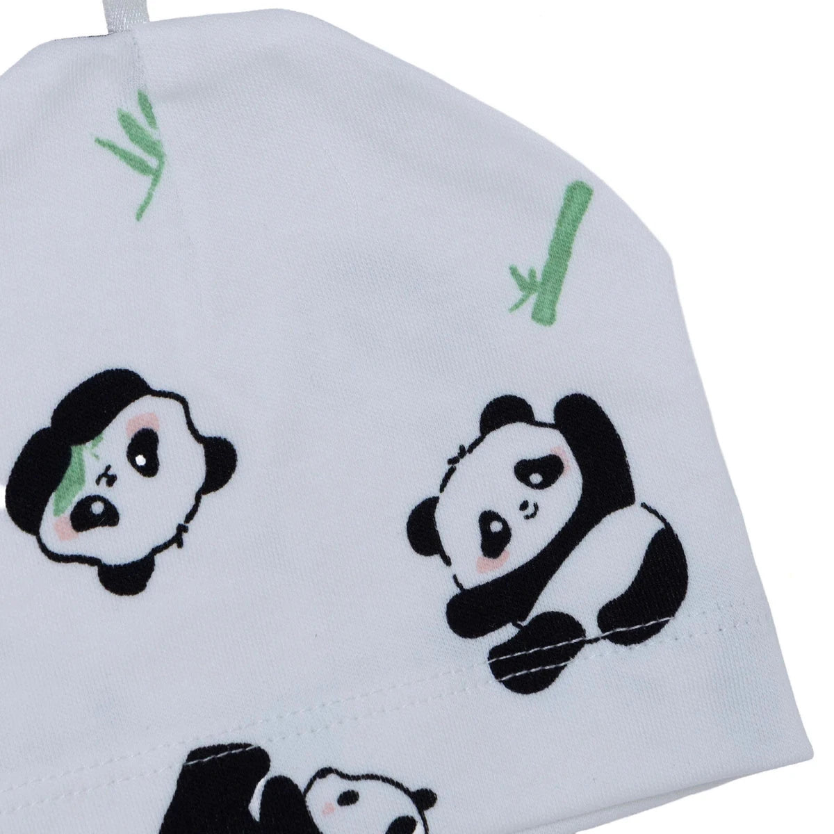 HelloBaby Panda Print Baby Bodysuit, Hat & Bottoms Set (Newborn to 6-9 Months) Ecru - ebebek