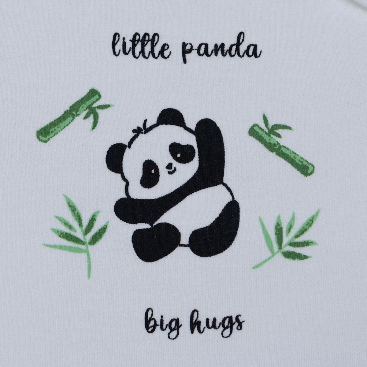 HelloBaby Panda Print Baby Bodysuit, Hat & Bottoms Set (Newborn to 6-9 Months) Ecru - ebebek