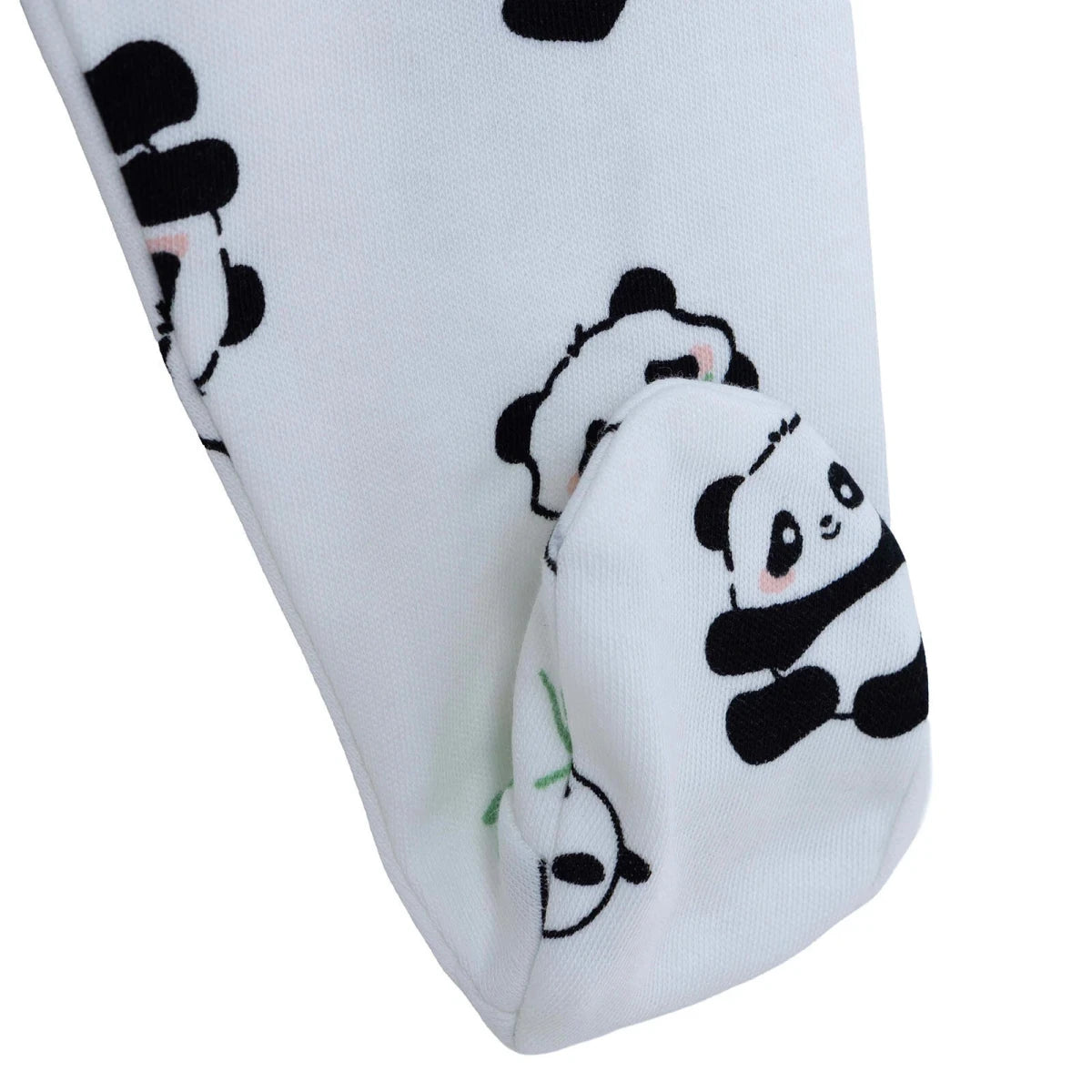 HelloBaby Panda Print Baby Bodysuit, Hat & Bottoms Set (Newborn to 6-9 Months) Ecru - ebebek
