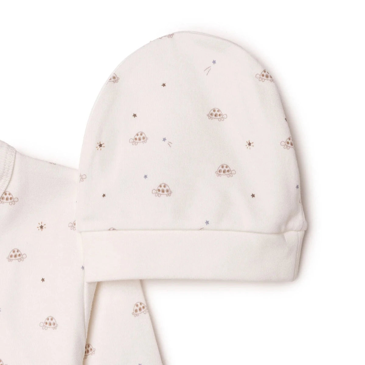 HelloBaby Turtle Print Baby Hat, Vest & Bottoms Set (Newborn to 3-6 Months) Ecru - ebebek
