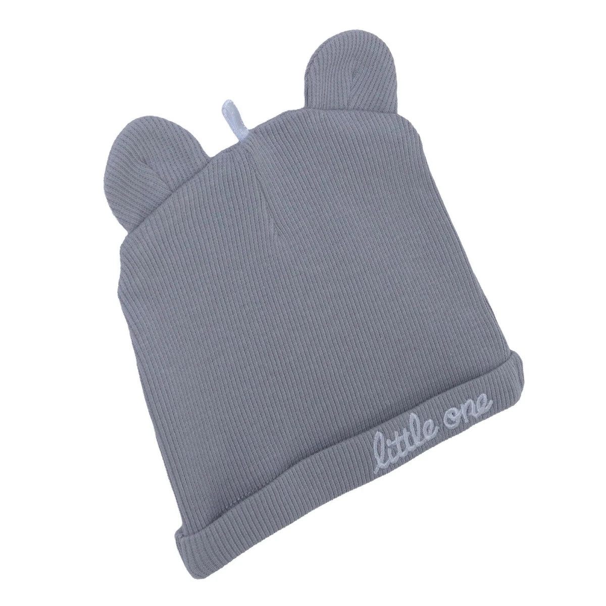 HelloBaby Slogan Print Ribbed Baby Hat (Newborn) Grey - ebebek