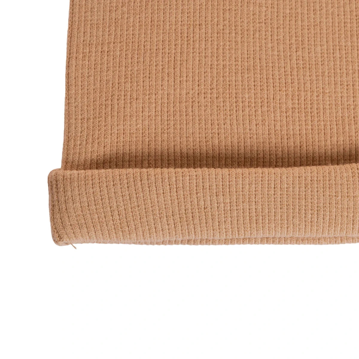 HelloBaby Slogan Print Ribbed Baby Hat (Newborn) Light Brown - ebebek