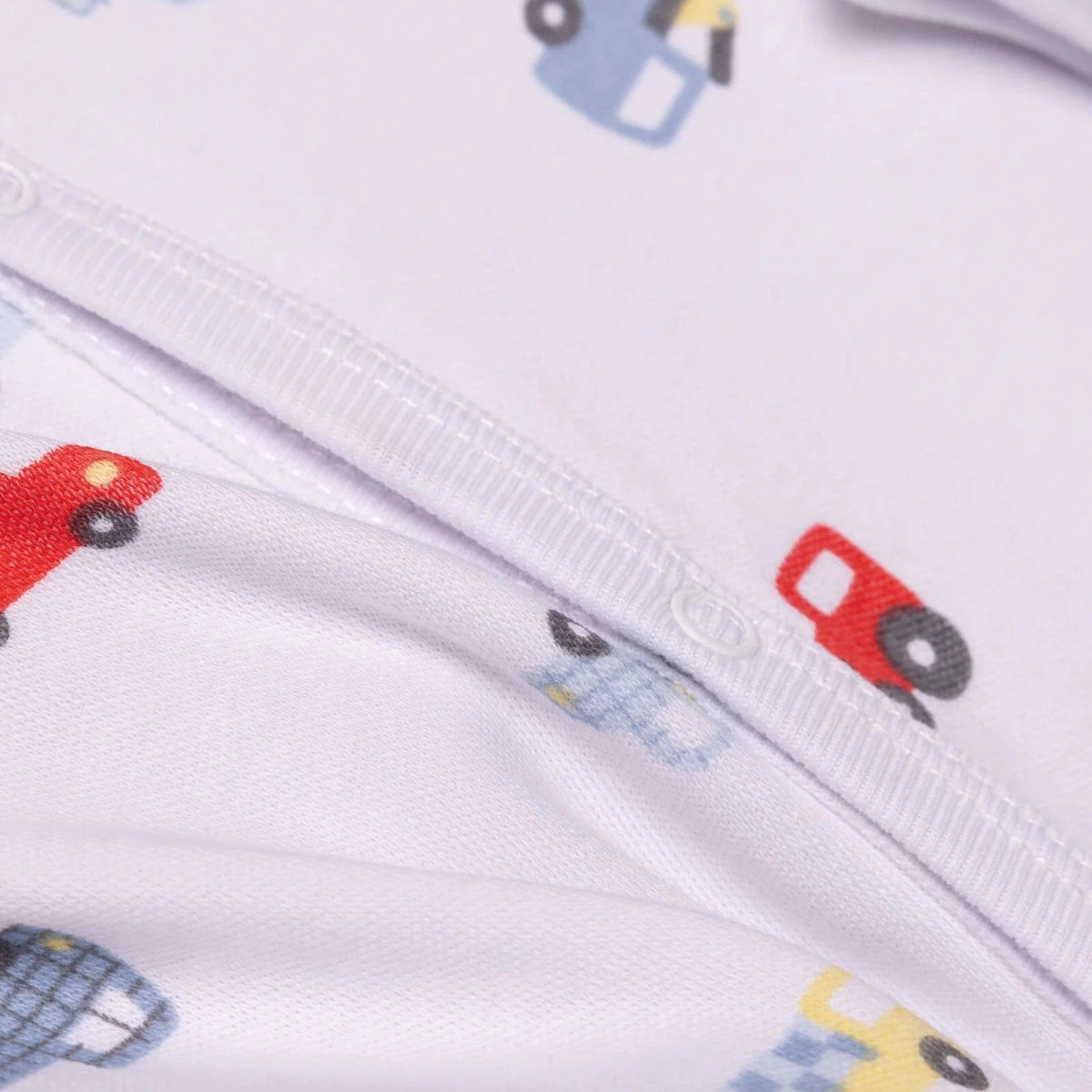 HelloBaby Car Print Baby Bodysuit, Hat & Sleepsuit Set (Newborn to 3-6 Months) Blue - ebebek