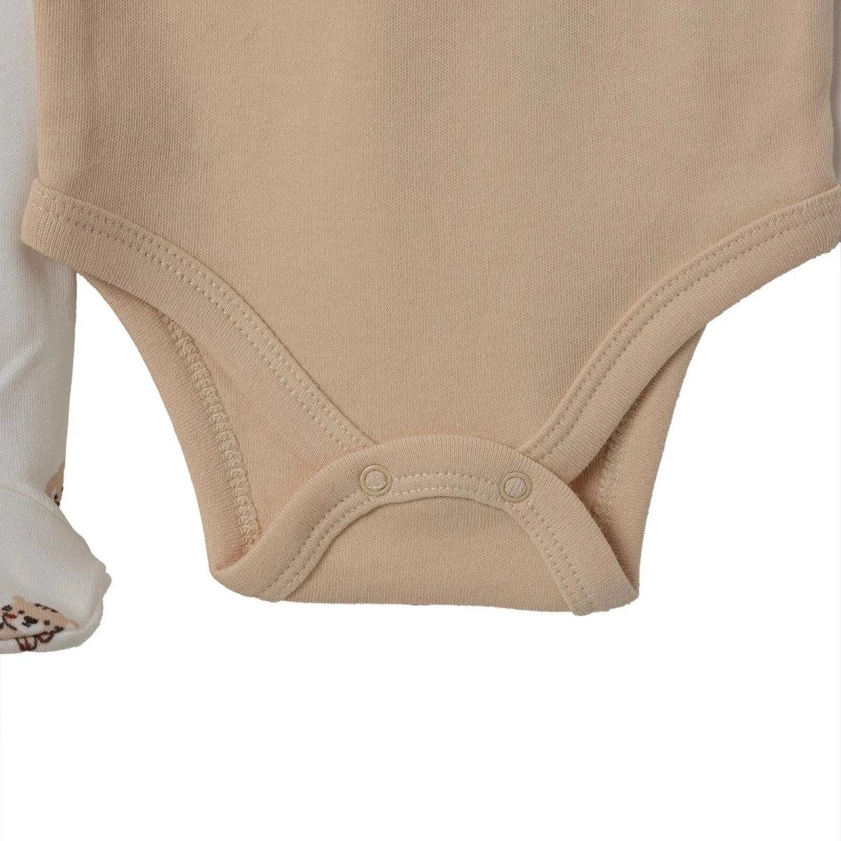 HelloBaby "Roar" Slogan Baby Bodysuit, Hat & Sleepsuit Set (Newborn to 3-6 Months) Ecru - ebebek
