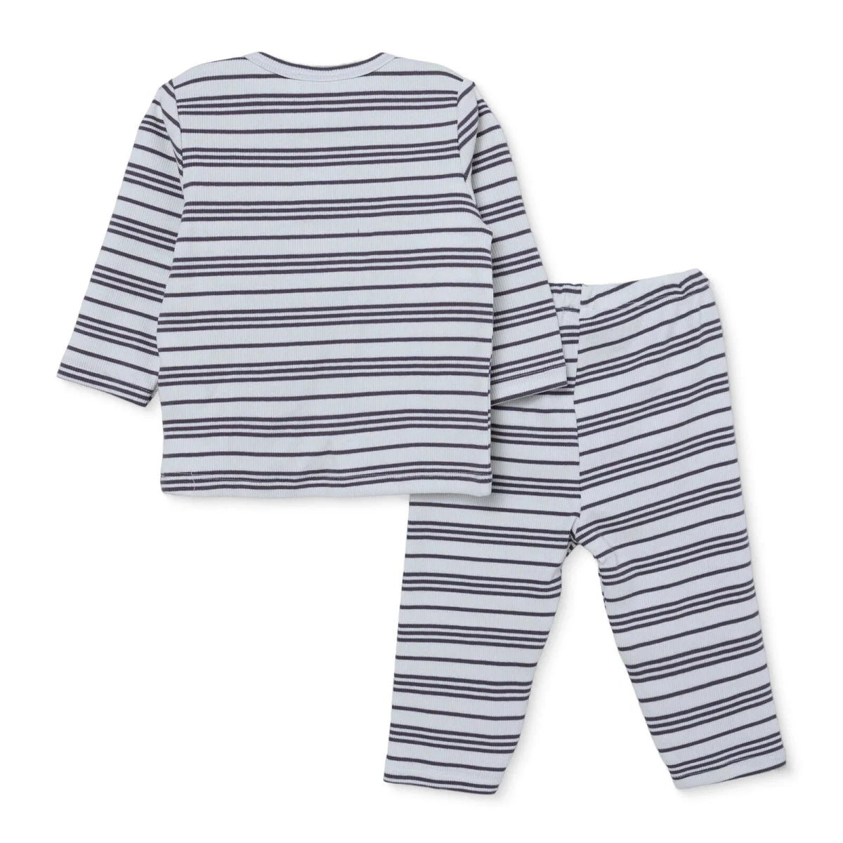 HelloBaby Striped Baby Sweatshirt & Leggings Set (1-3 Months to 12 Months) Ecru Printed - ebebek