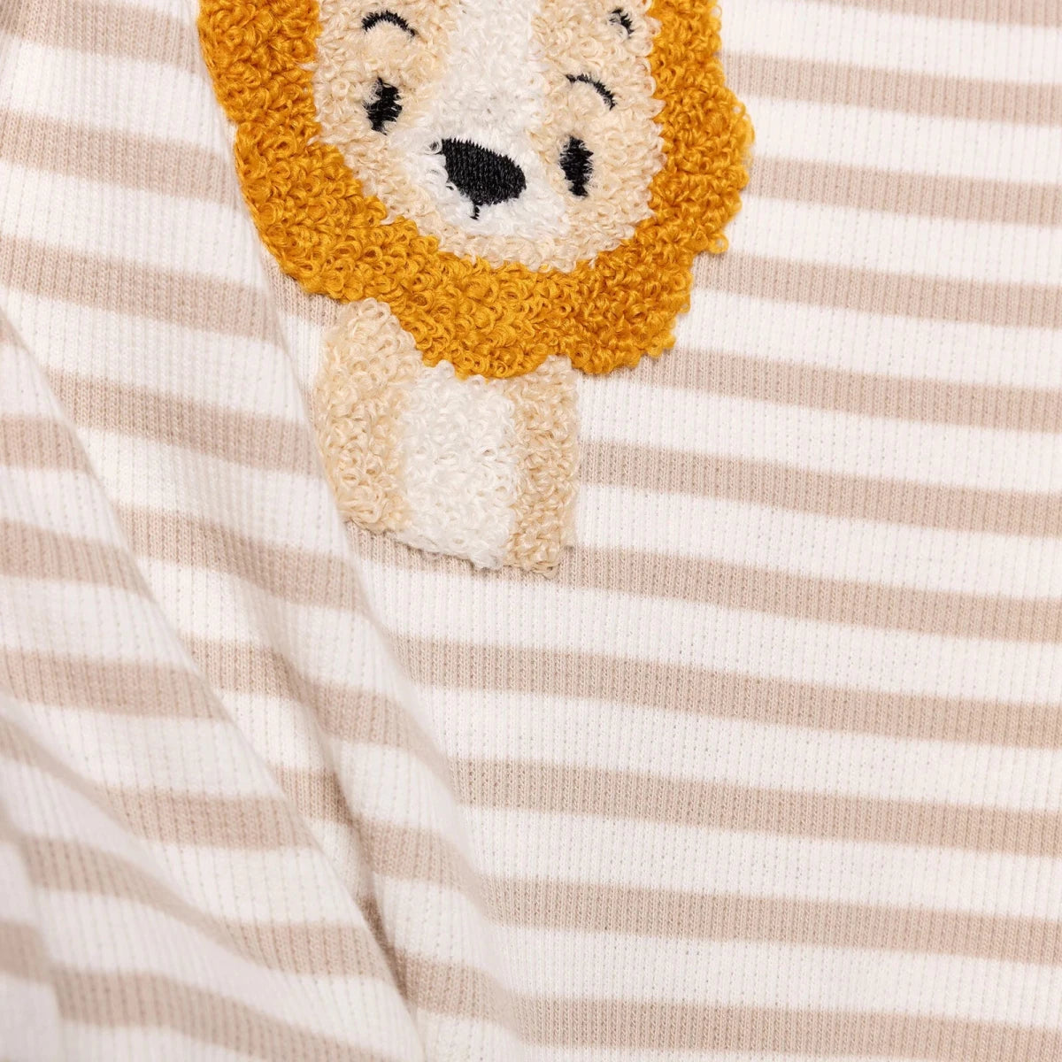 HelloBaby Lion Print Footless Baby Sleepsuit (Newborn to 6-9 Months) Beige - ebebek