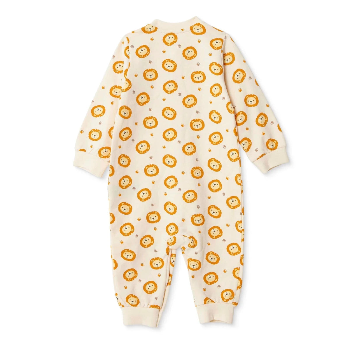 HelloBaby Lion Print Long Sleeve Footless Baby Sleepsuit (Newborn to 6-9 Months) Ecru - ebebek