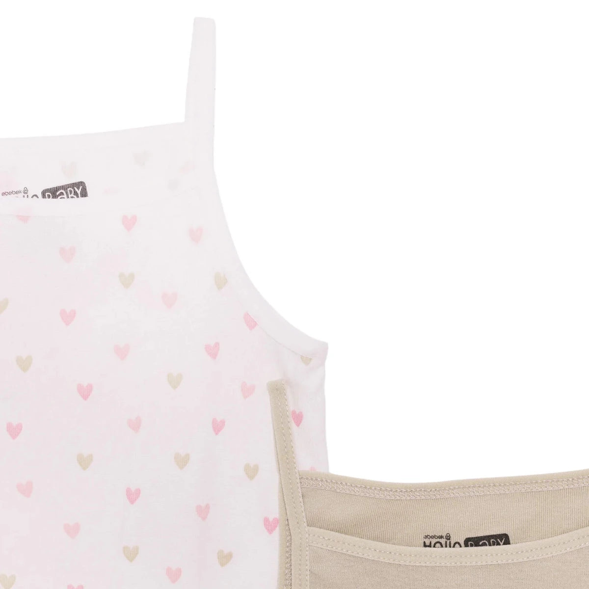 HelloBaby 2 Pack Floral Print Jersey Baby Vests (12 Months to 4-5 Years) Green Printed - ebebek