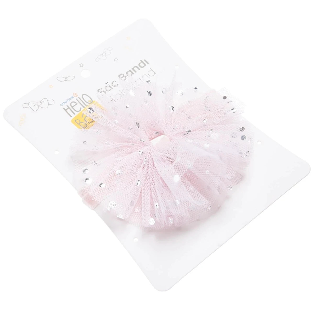 HelloBaby Polka Dot Tulle Baby Headband (One Size) Pink - ebebek