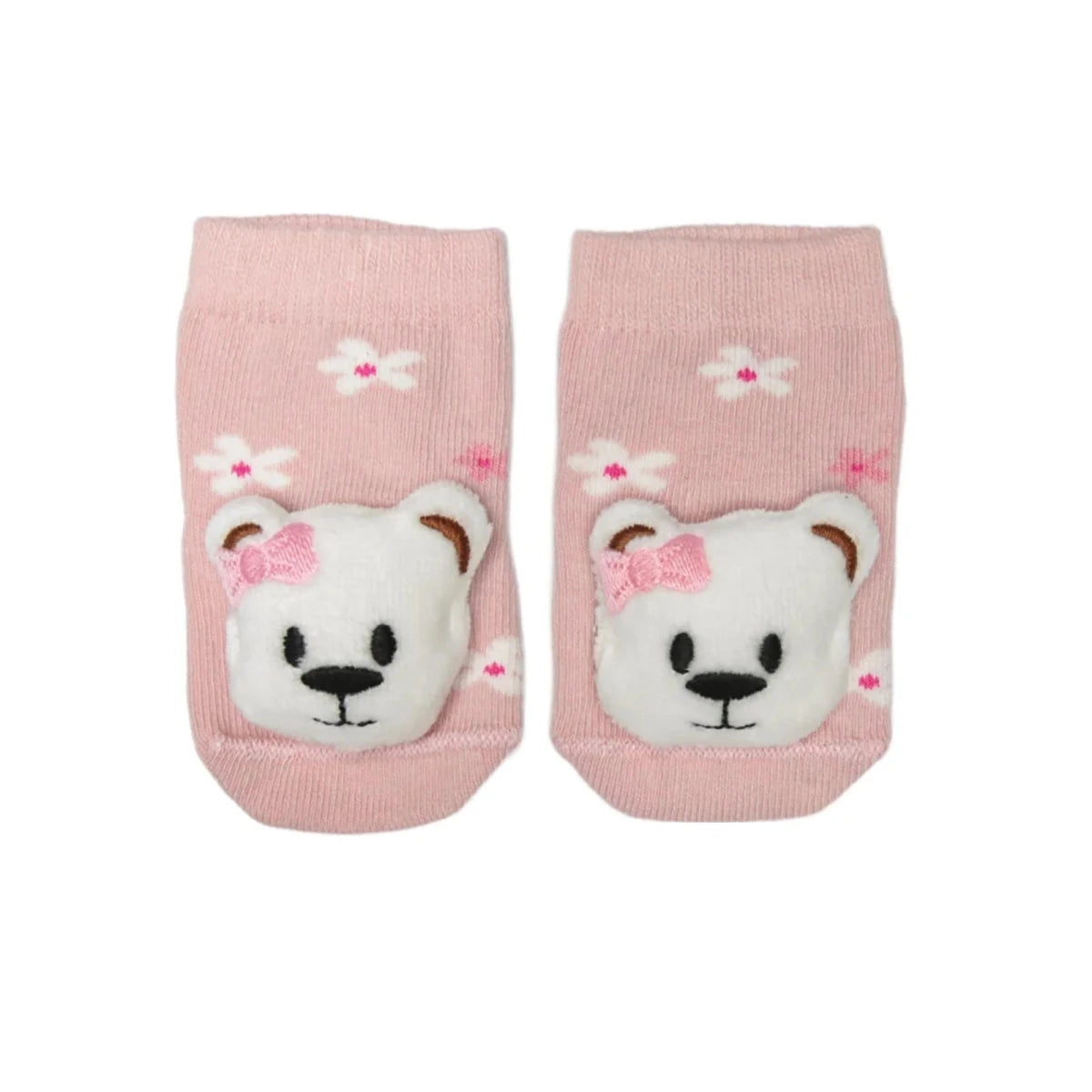 HelloBaby Bear Print Animal Novelty Baby Socks (Newborn to 12 Months) Beige - ebebek