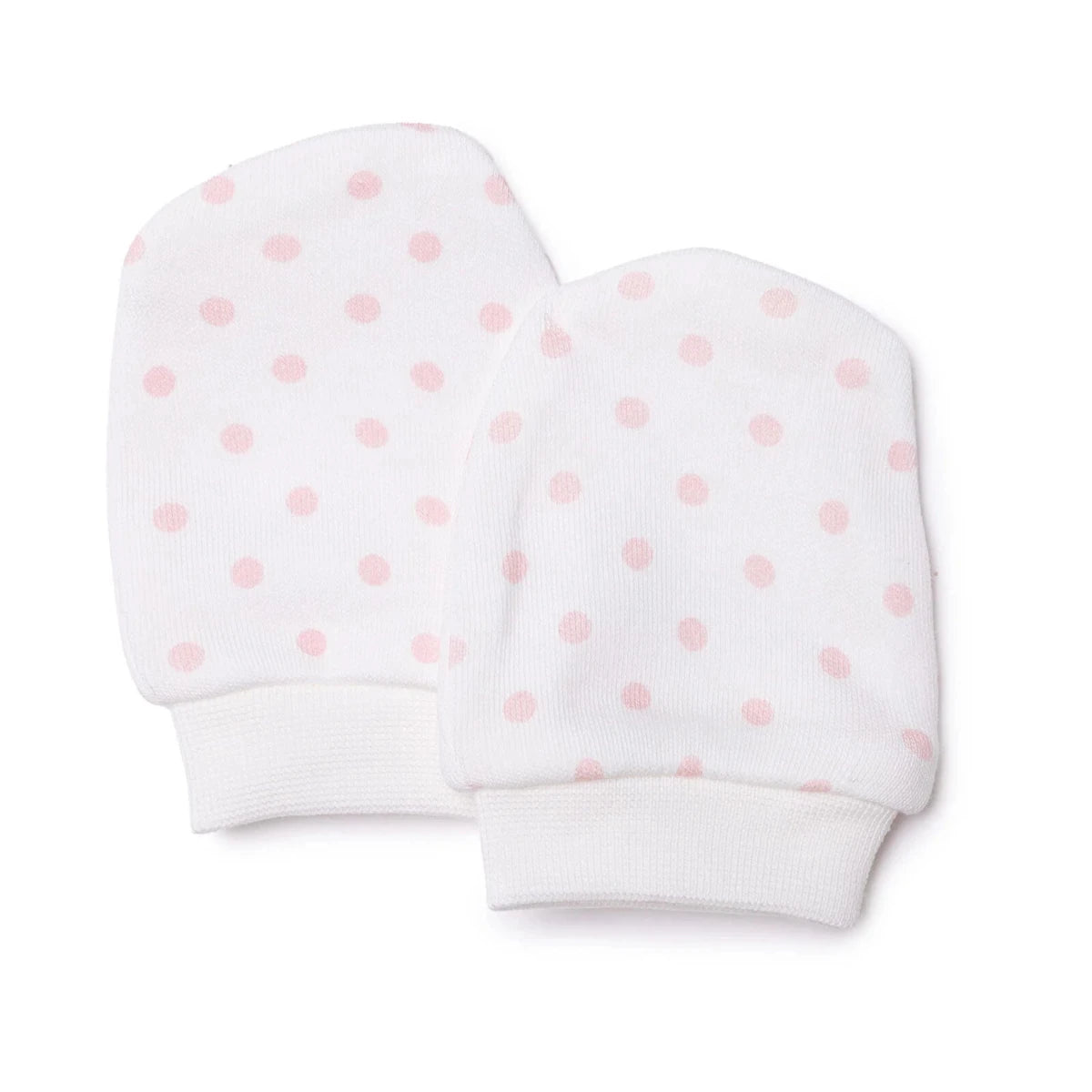 HelloBaby Polka Dot Print Baby Scratch Mitts (Newborn) Ecru Printed - ebebek