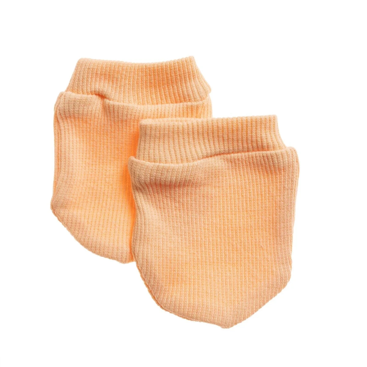 HelloBaby Ribbed Baby Scratch Mitts (Newborn) Salmon - ebebek