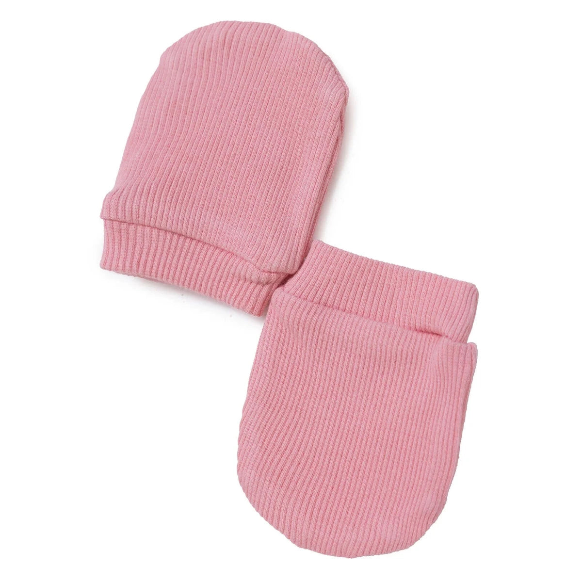 HelloBaby Interlock Baby Scratch Mitts (Newborn) Dark Pink - ebebek