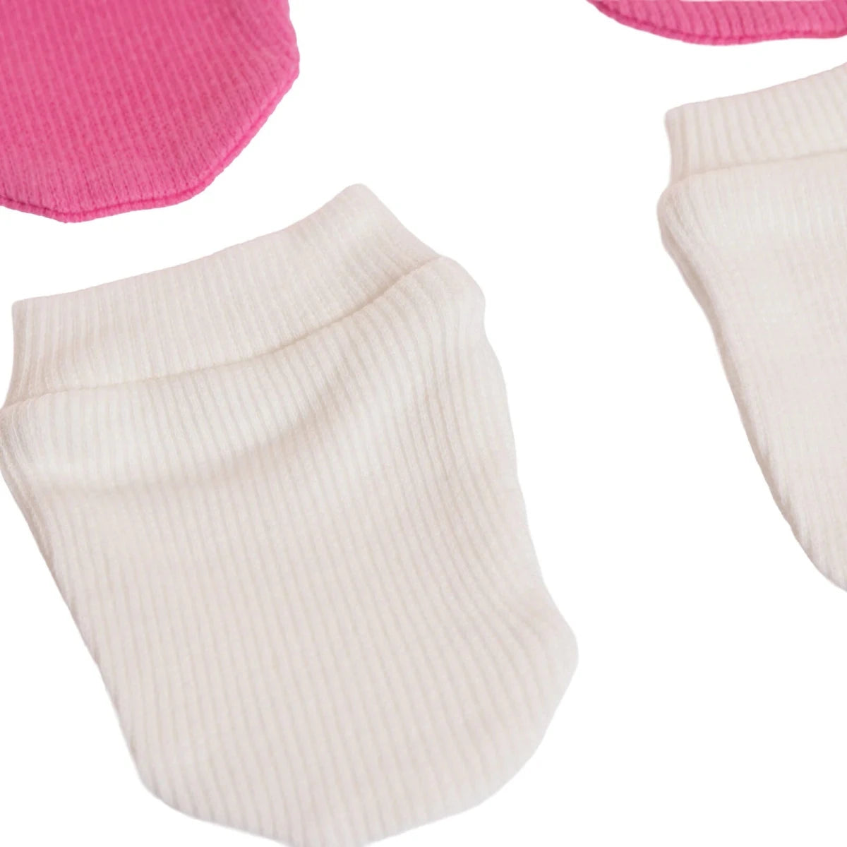 HelloBaby Ribbed Cuff Interlock Baby Scratch Mitts (Newborn) Pink - ebebek