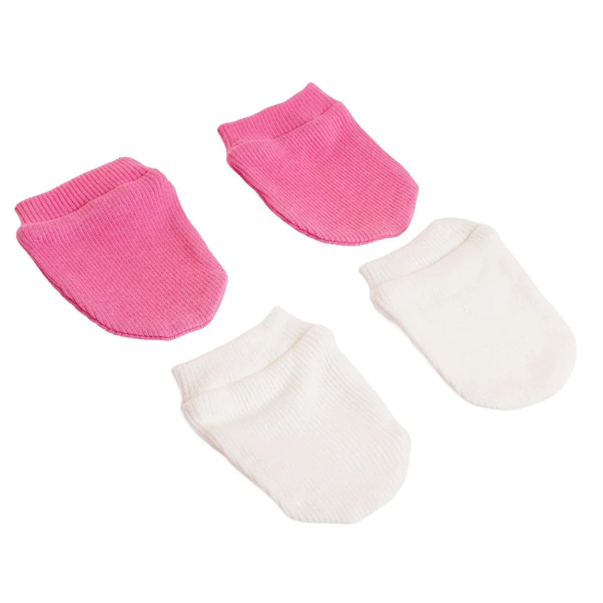 HelloBaby Ribbed Cuff Interlock Baby Scratch Mitts (Newborn) Pink - ebebek