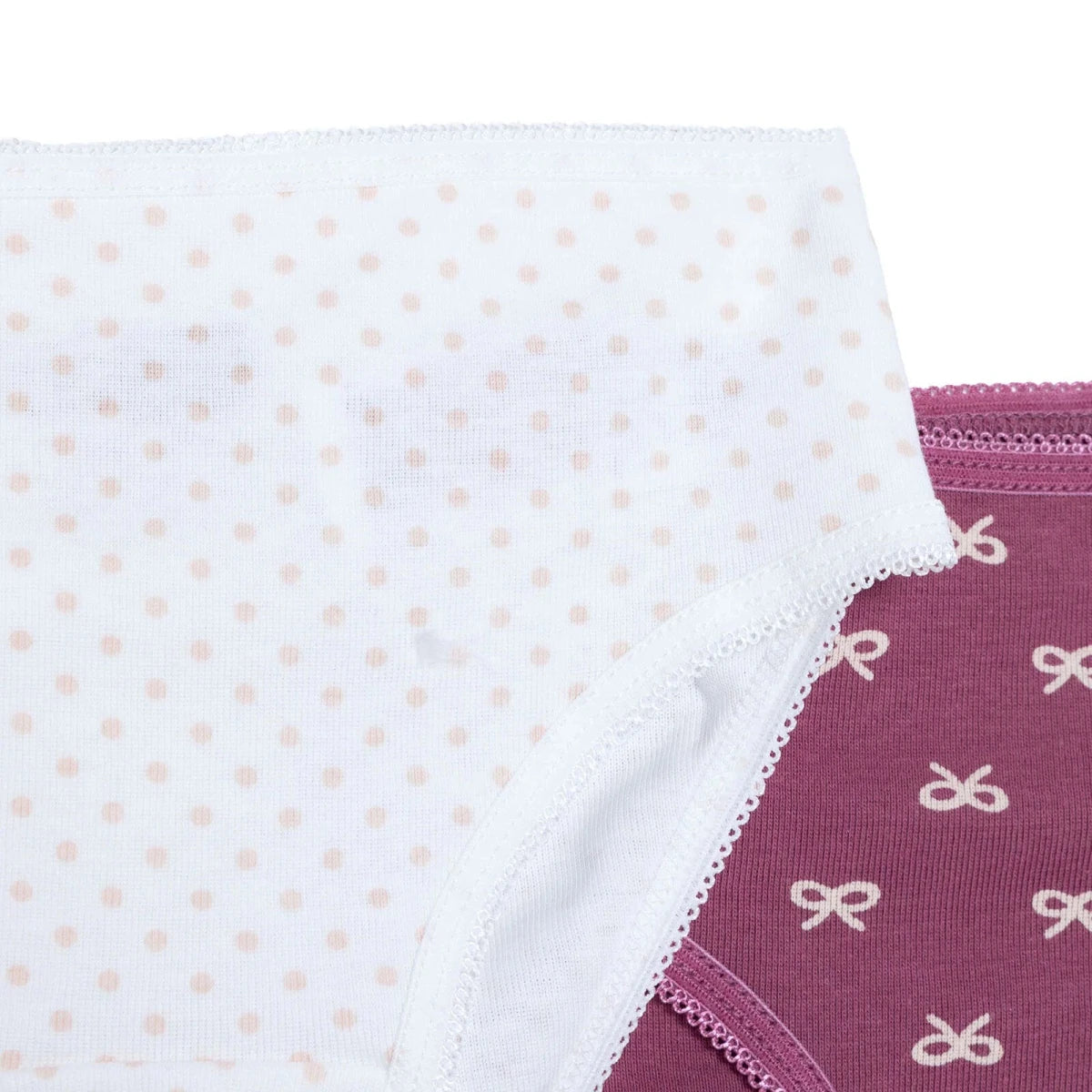 HelloBaby 3 Pack Bow Print Baby Briefs (12 Months to 4-5 Years) Ecru Printed - ebebek