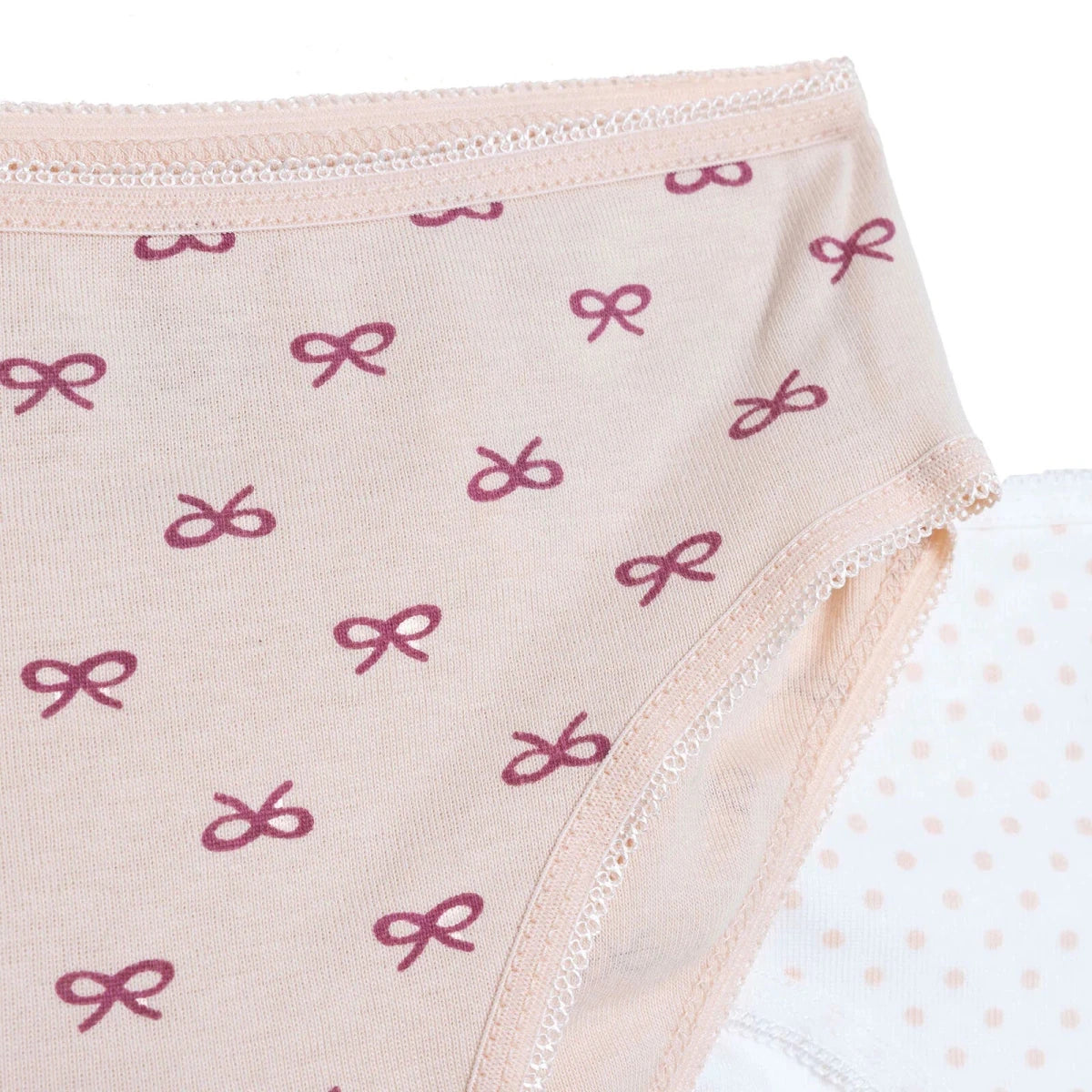 HelloBaby 3 Pack Bow Print Baby Briefs (12 Months to 4-5 Years) Ecru Printed - ebebek