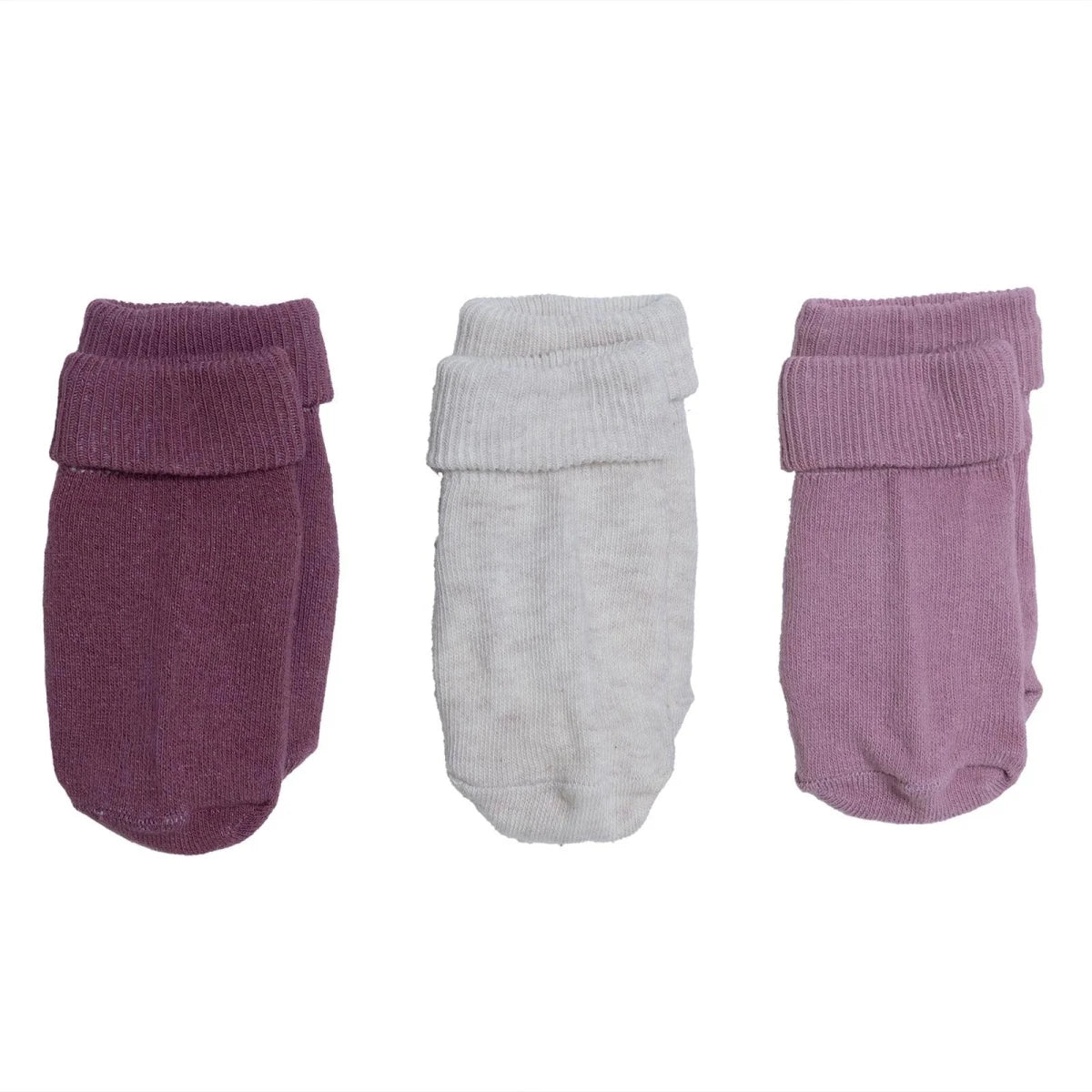 HelloBaby 3 Pack Roll-Top Baby Socks (Newborn to 12-24 Months) Pink - ebebek