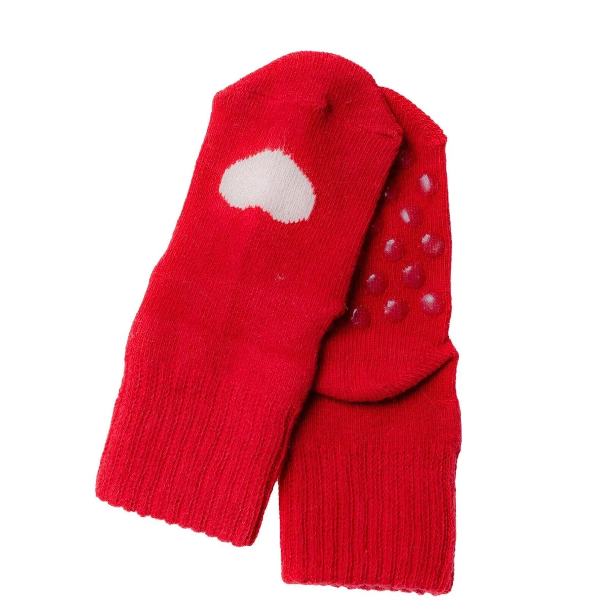 HelloBaby Heart Print 3 Pack Roll-Top Baby Socks (Newborn to 12-24 Months) Red - ebebek