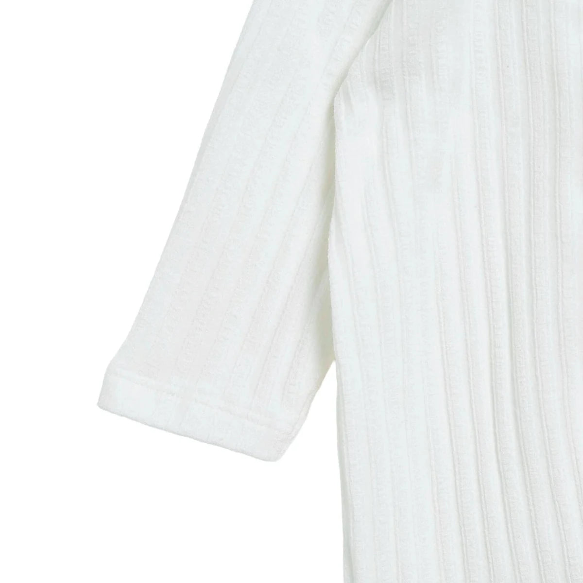 HelloBaby Long Sleeve Ribbed Footed Baby Sleepsuit (Newborn to 6-9 Months) Ecru - ebebek