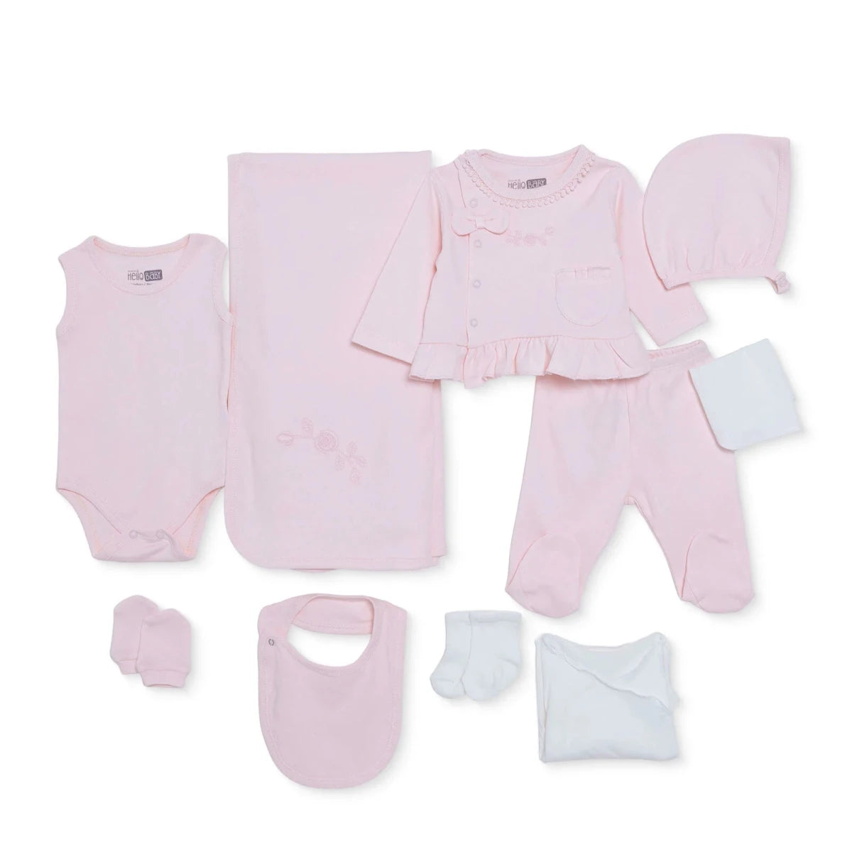 HelloBaby 10 Piece Floral Print Baby Hospital Bag Set (Newborn) - Pink Pink - ebebek