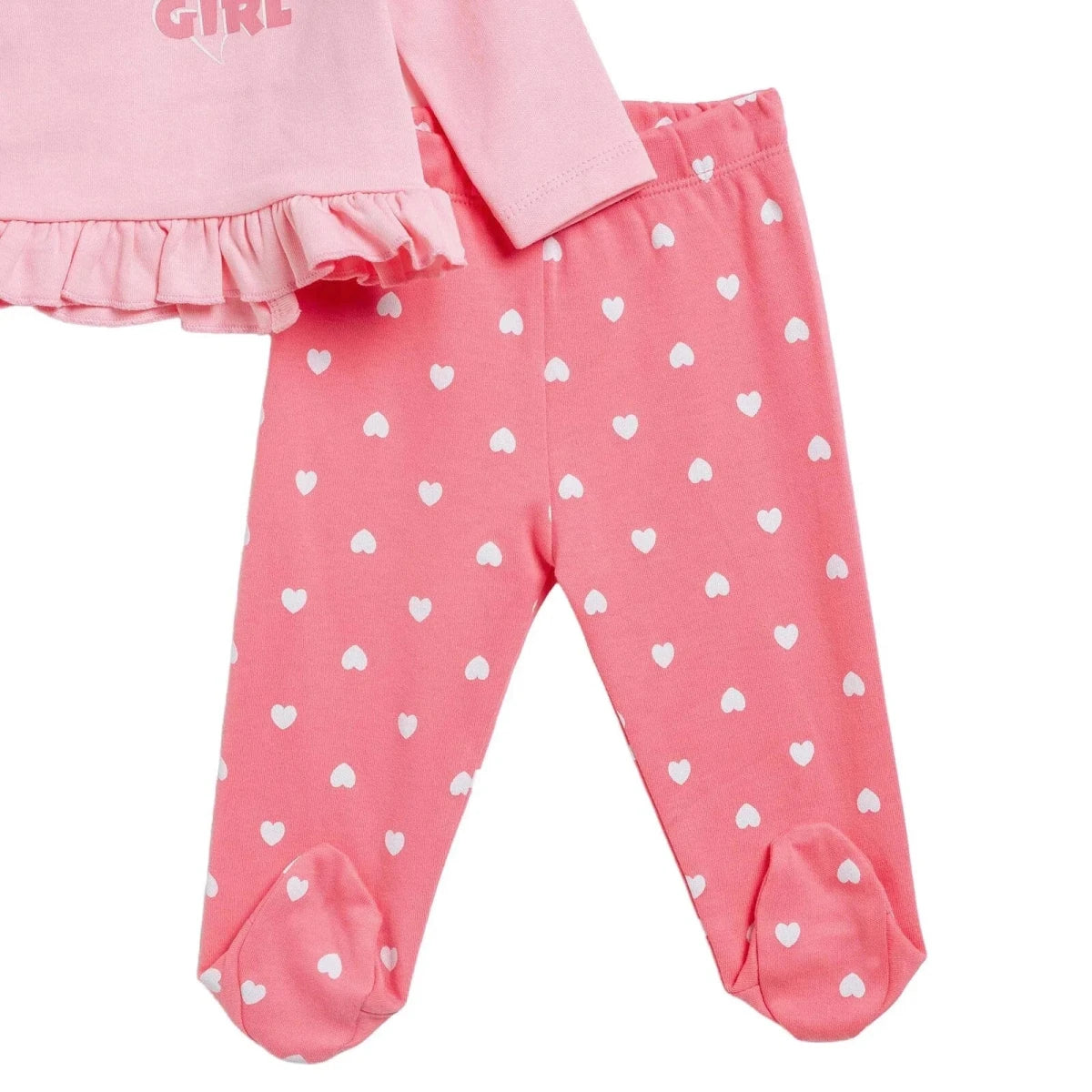 HelloBaby Heart Print Baby Hat, Vest & Bottoms Set (Newborn to 3-6 Months) Pink - ebebek