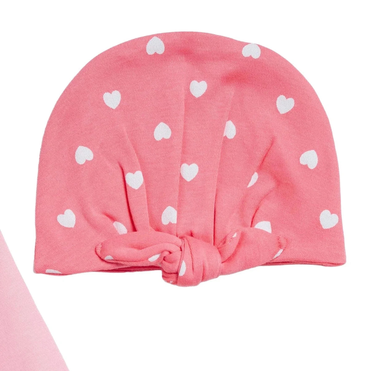 HelloBaby Heart Print Baby Hat, Vest & Bottoms Set (Newborn to 3-6 Months) Pink - ebebek