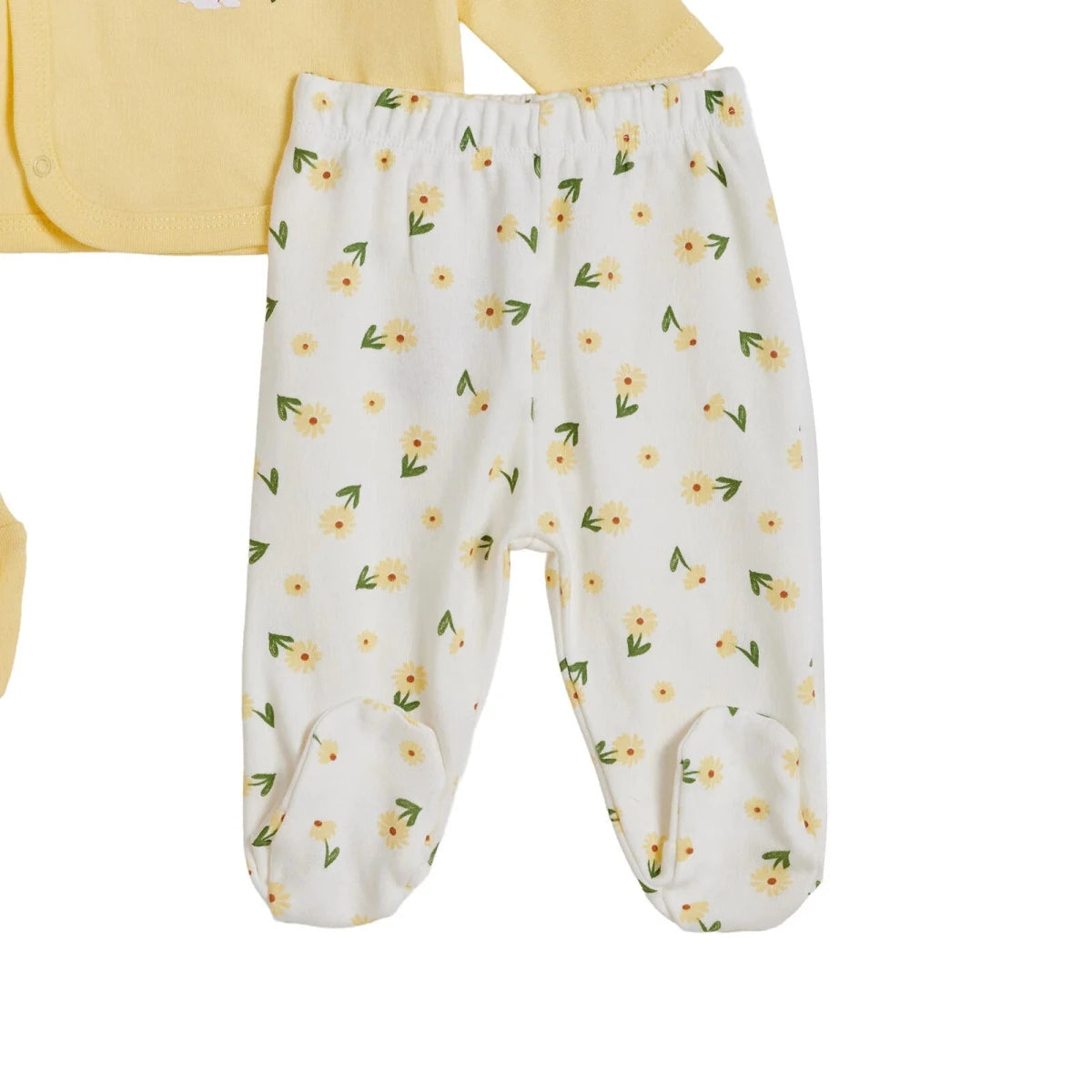 HelloBaby "Sweet Heart" Slogan Baby Hat, Vest & Bottoms Set (Newborn to 3-6 Months) Ecru Printed - ebebek