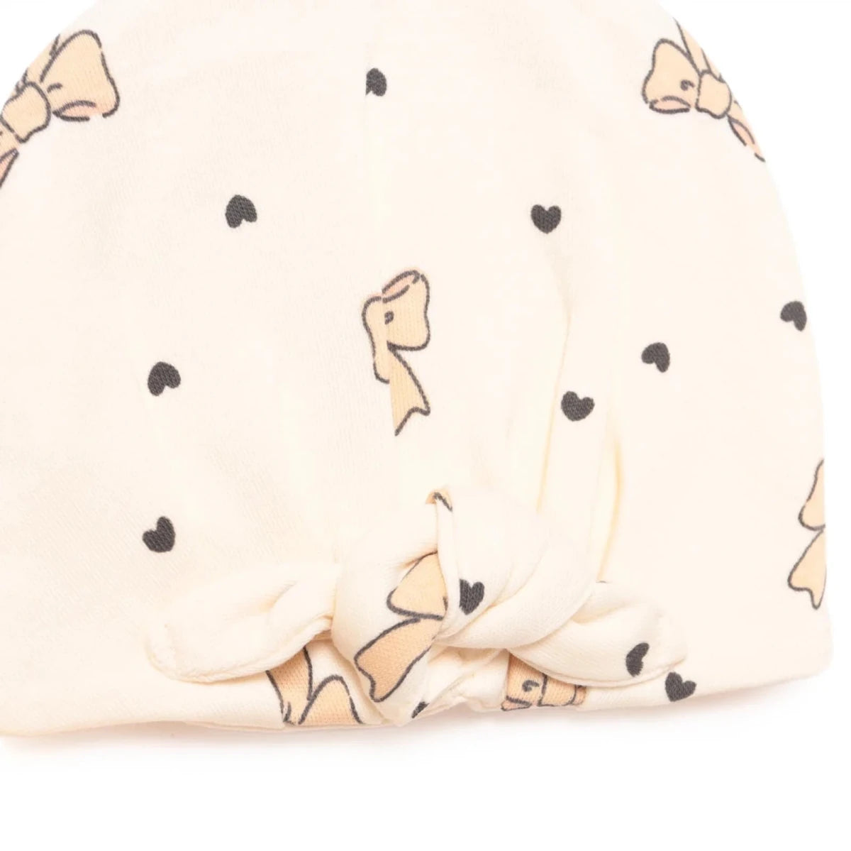 HelloBaby Floral Print Baby Hat, Vest & Bottoms Set (Newborn to 3-6 Months) Beige Printed - ebebek