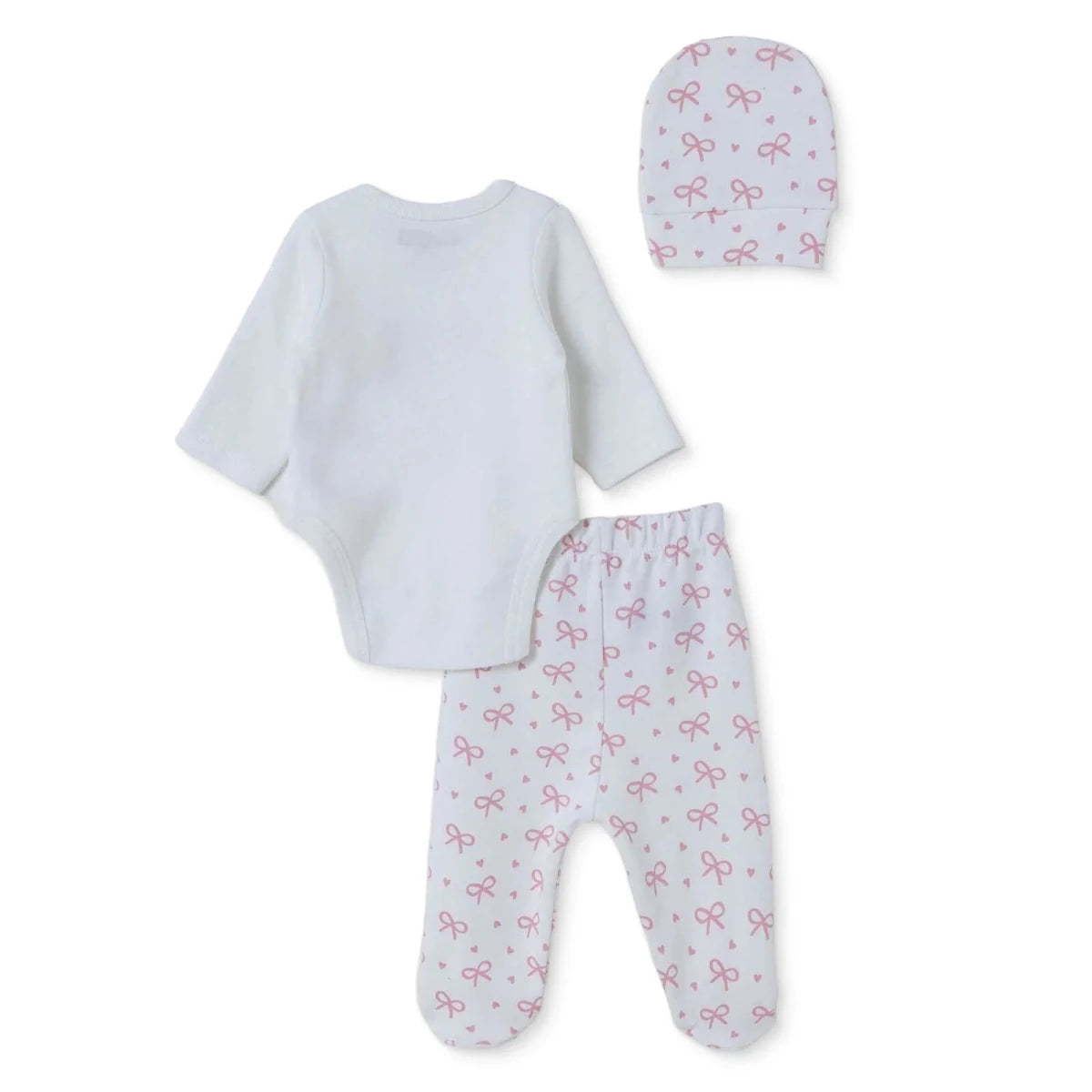 HelloBaby Bear Print Baby Bodysuit, Hat & Bottoms Set (Newborn to 6-9 Months) Pink - ebebek