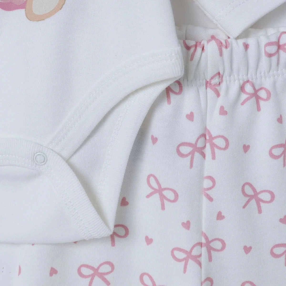 HelloBaby Bear Print Baby Bodysuit, Hat & Bottoms Set (Newborn to 6-9 Months) Pink - ebebek