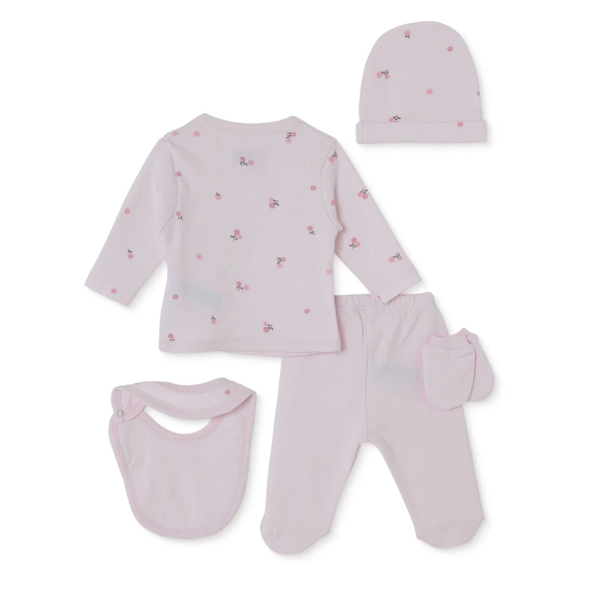 HelloBaby 5 Piece Floral Print Boxed Baby Hospital Bag Set (Newborn) Pink - ebebek