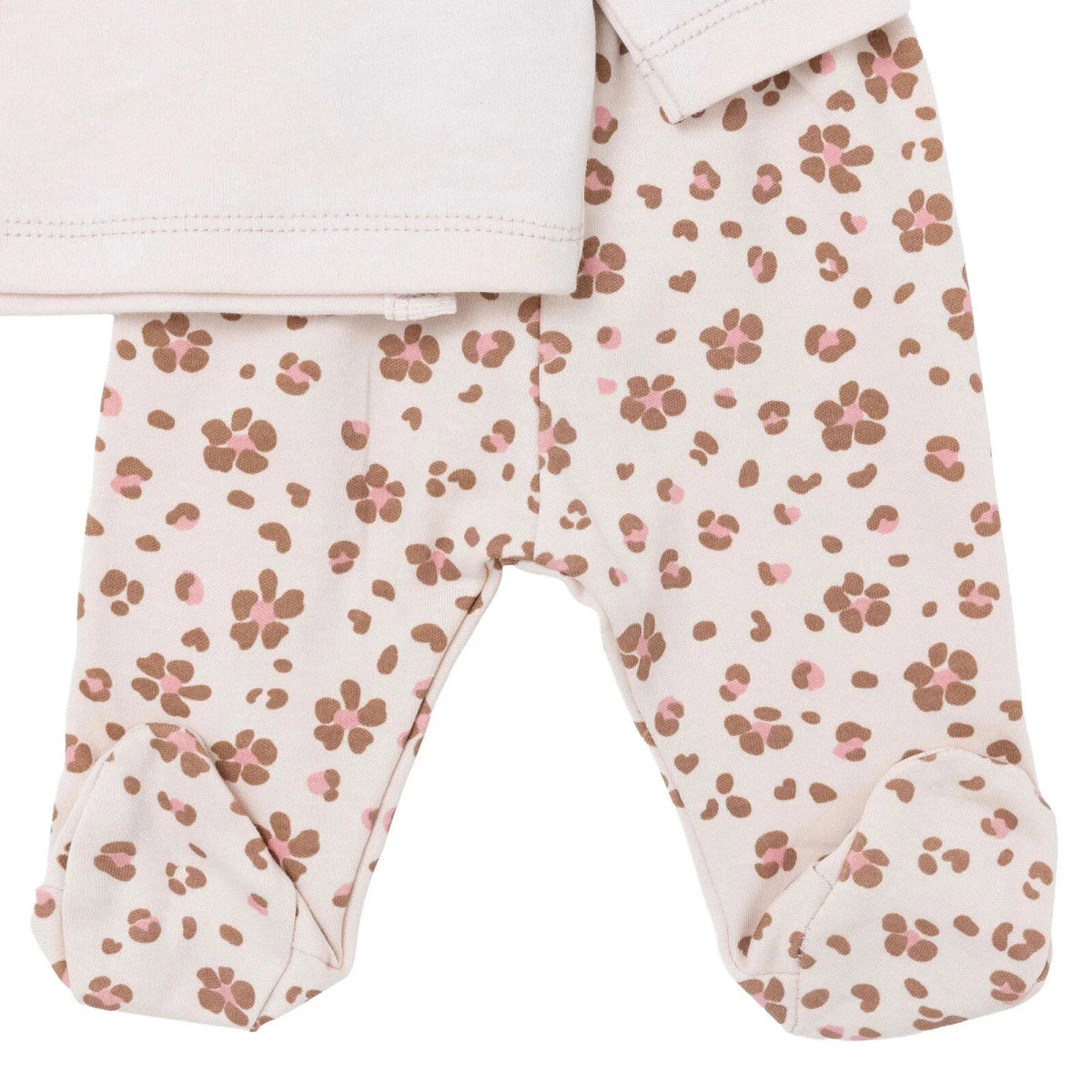 HelloBaby 5 Piece Crew Neck Animal Print Boxed Baby Hospital Bag Set (Newborn) Ecru - ebebek