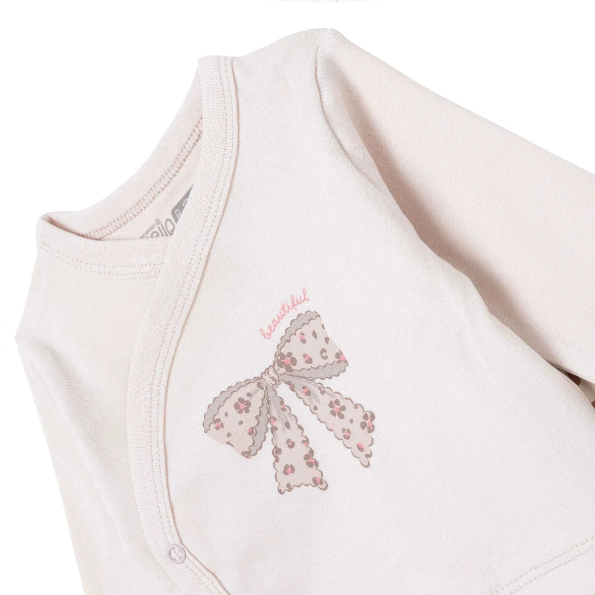 HelloBaby 5 Piece Crew Neck Animal Print Boxed Baby Hospital Bag Set (Newborn) Ecru - ebebek