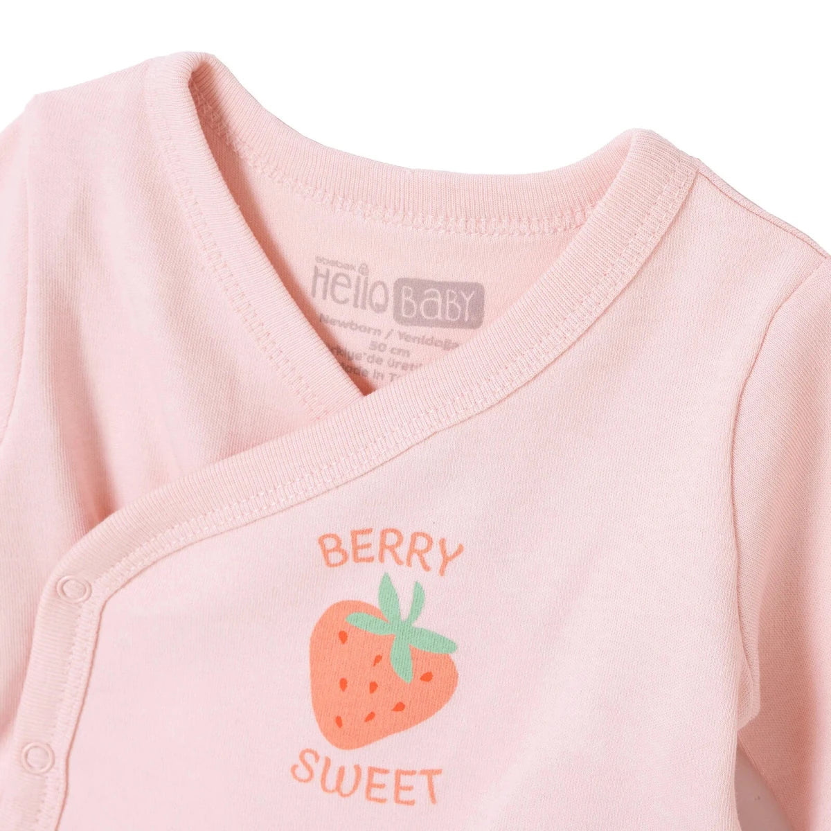 HelloBaby Strawberry Print Baby Hat, Vest & Bottoms Set (Newborn to 3-6 Months) Pink - ebebek