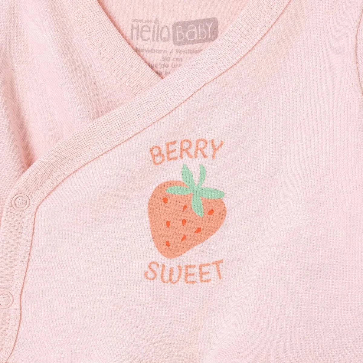 HelloBaby Strawberry Print Baby Hat, Vest & Bottoms Set (Newborn to 3-6 Months) Pink - ebebek