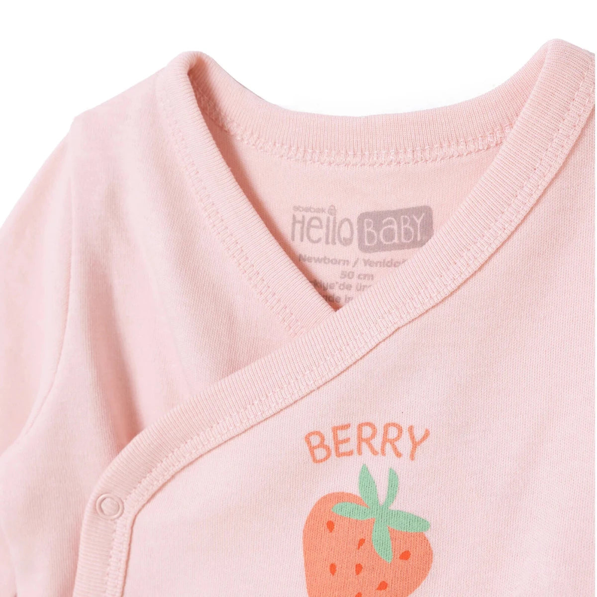 HelloBaby Strawberry Print Baby Hat, Vest & Bottoms Set (Newborn to 3-6 Months) Pink - ebebek