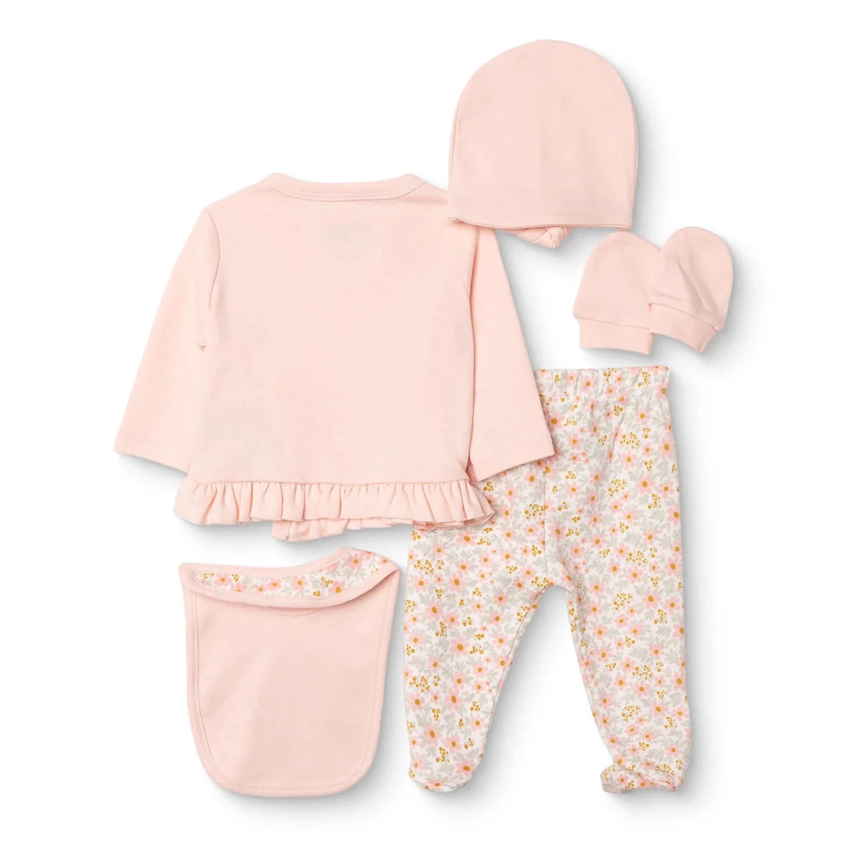 HelloBaby 5 Piece Floral Print Baby Hospital Bag Set (Newborn) Pink - ebebek