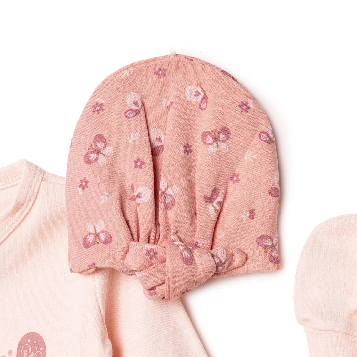HelloBaby 5 Piece Butterfly Print Baby Hospital Bag Set (Newborn) Pink - ebebek