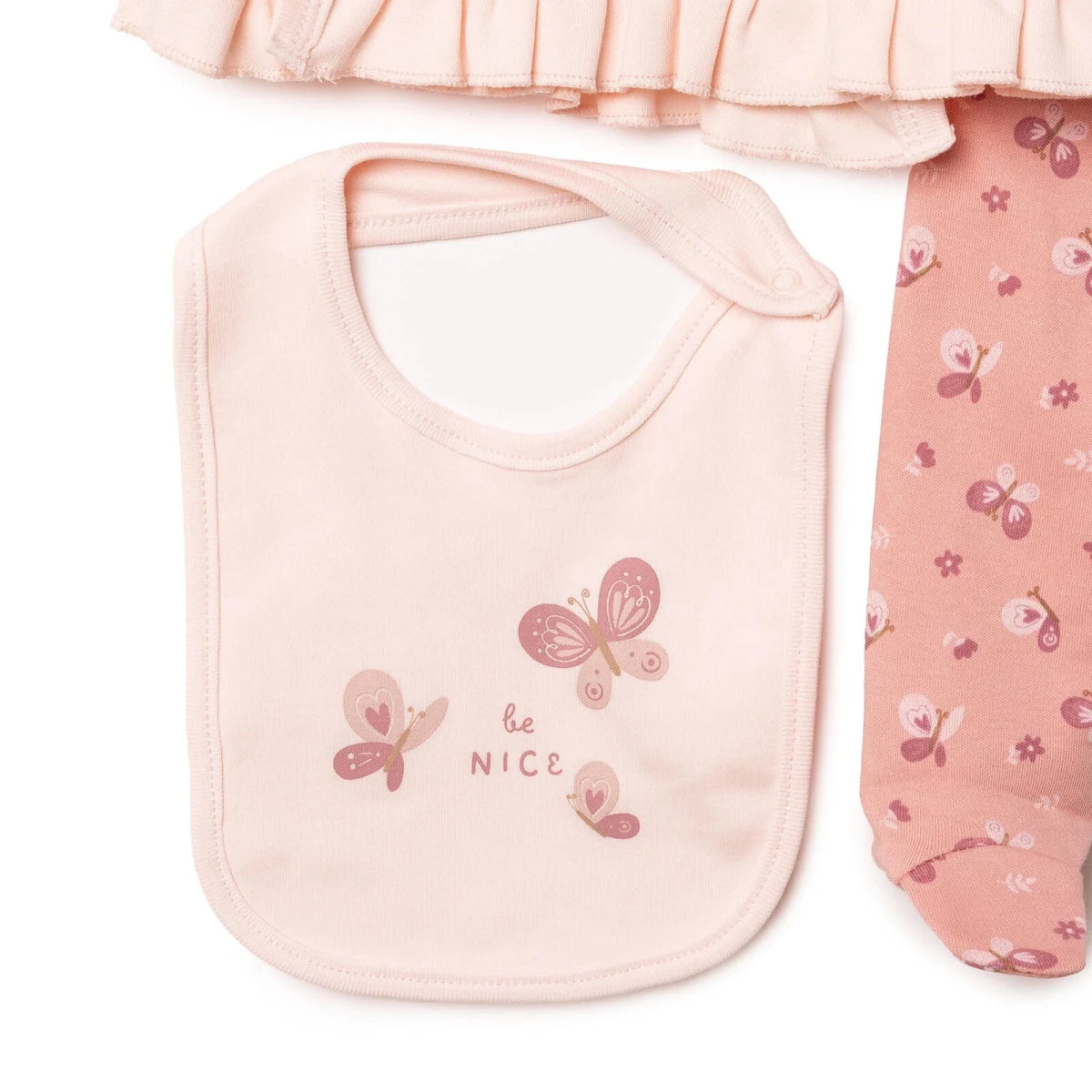 HelloBaby 5 Piece Butterfly Print Baby Hospital Bag Set (Newborn) Pink - ebebek