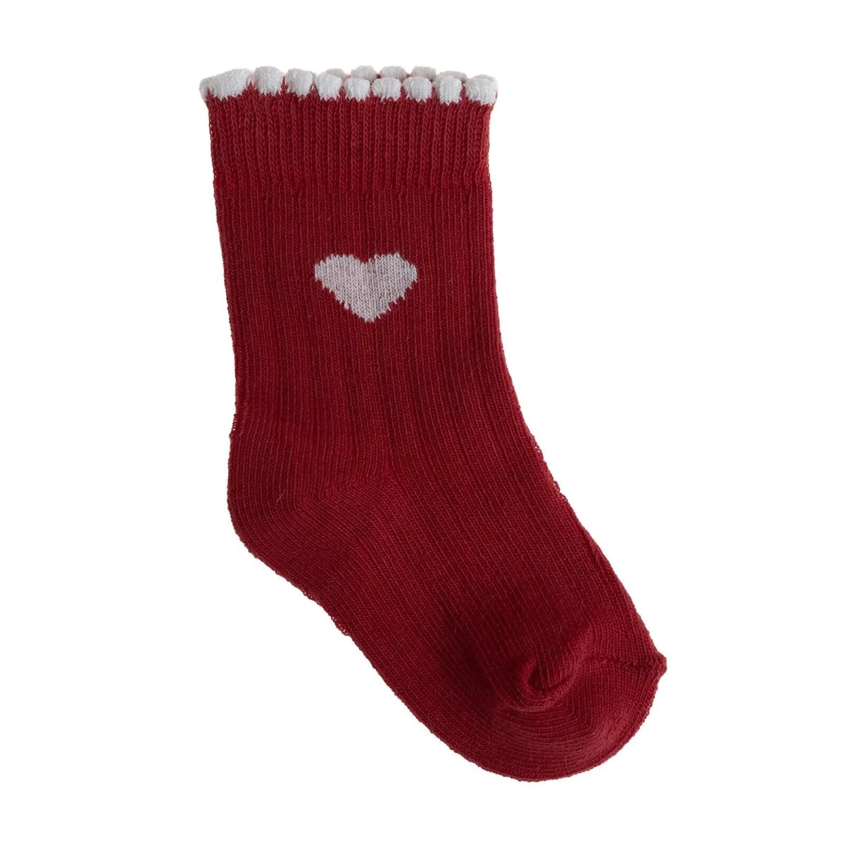 HelloBaby 3 Pack Heart Print Frill Ankle Baby Socks (Newborn to 2-3 Years) - Red Red - ebebek