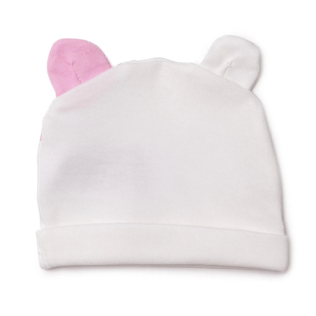 HelloBaby Cat Print Interlock Baby Hat (Newborn) Ecru - ebebek