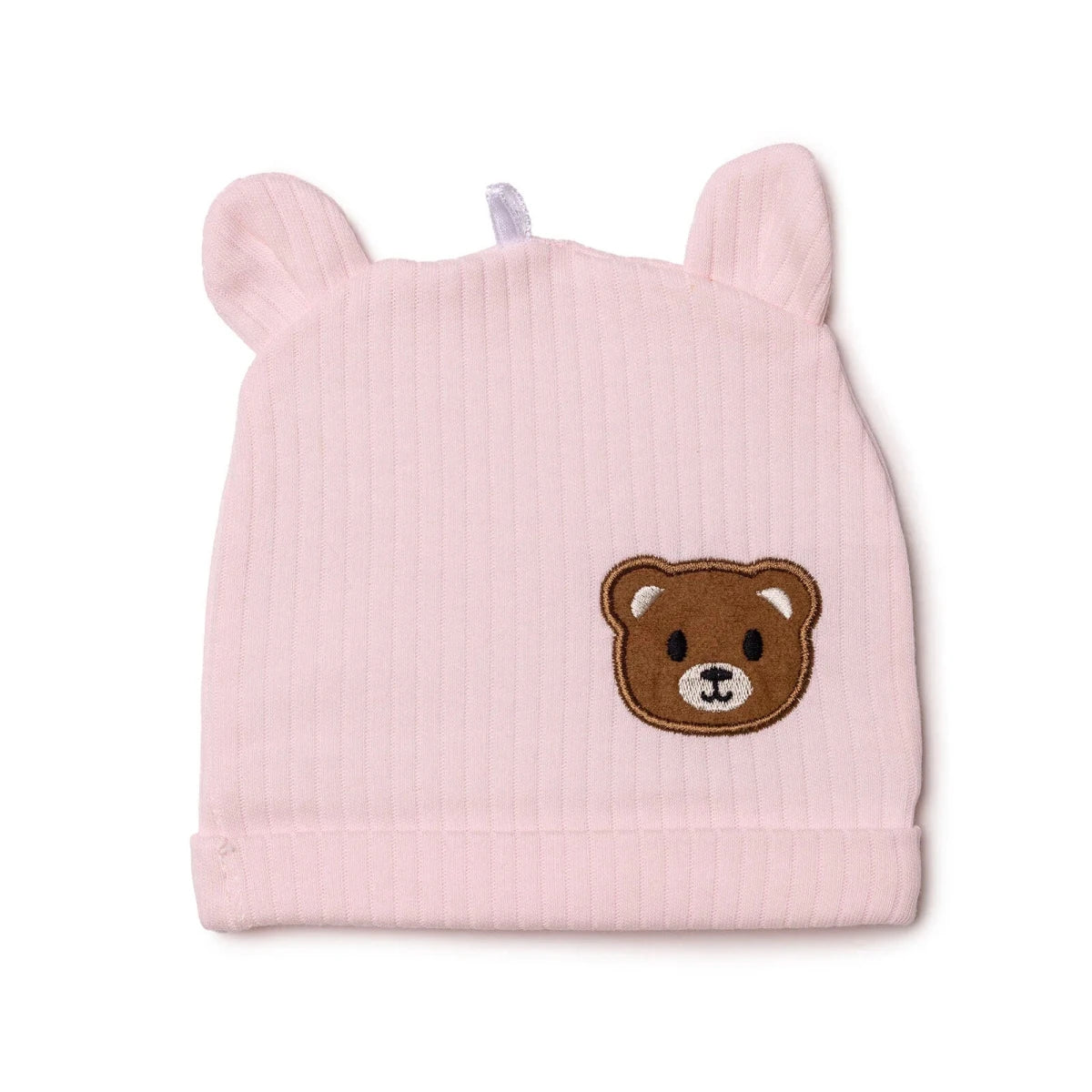 HelloBaby Bear Print Interlock Baby Hat (Newborn) Pink - ebebek